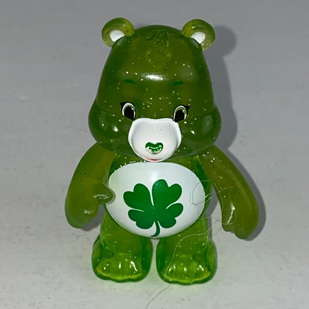 TCFC Green Good Luck Care Bear Shamrock 3" Character See Thru Kids Toy